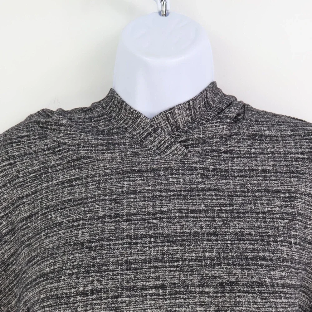 Lululemon Activewear Hooded Pullover Jacket Womens 6 Gray‎ Heathered Thumbholes